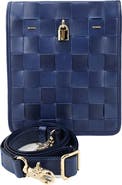 Madison Maison Woven Leather Lock Crossbody Bag