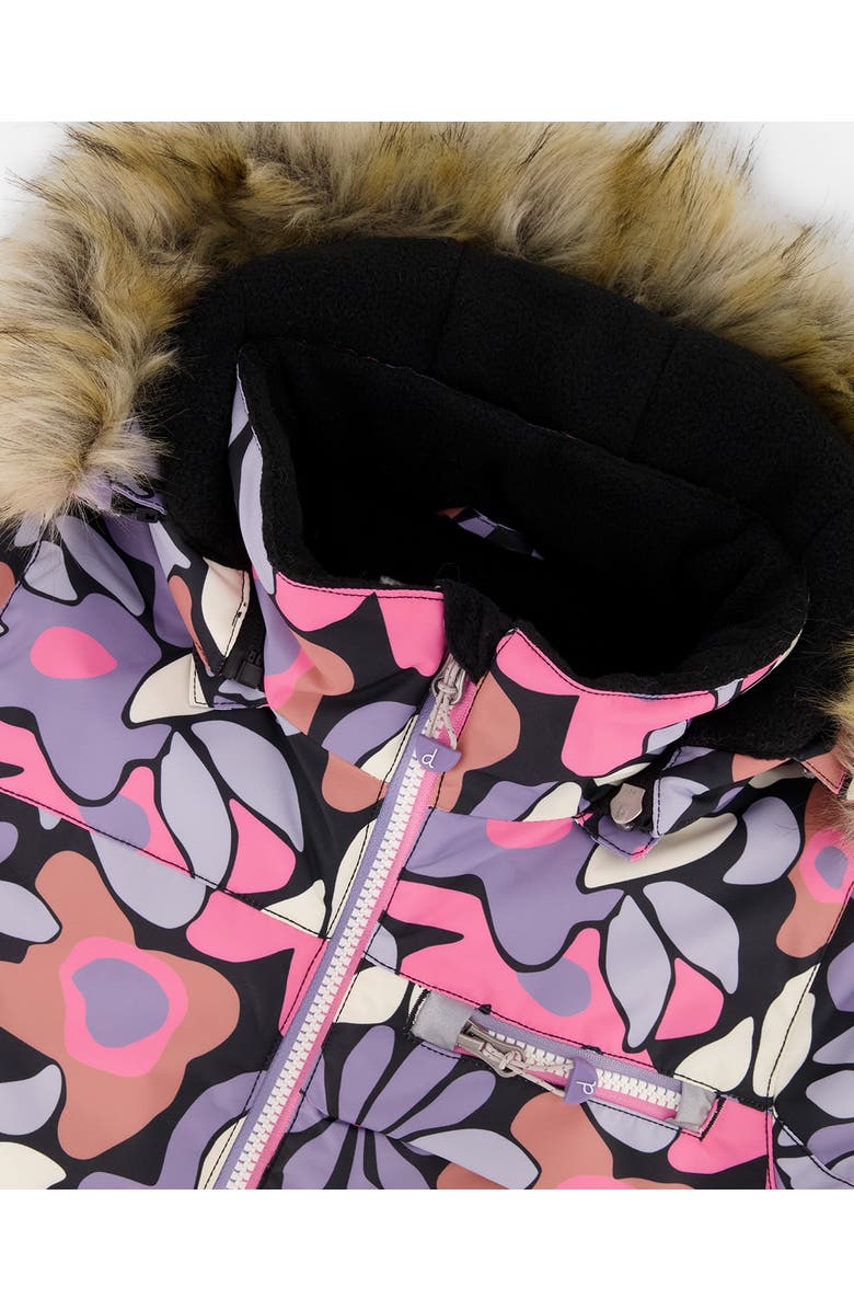 Deux par Deux Two-Piece Play Snowsuit with Allover Jacket and Solid Pant, Alternate, color, Black