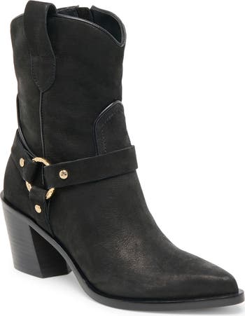 ショートブーツ・ブーティ NOIRNINE Suede Buckle Western Boot 4BMM049 Dolce Vita Kenzen Western Harness Boot (Women) | Nordstrom