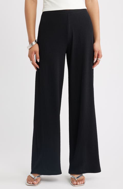 Crepe Wide Leg Pants