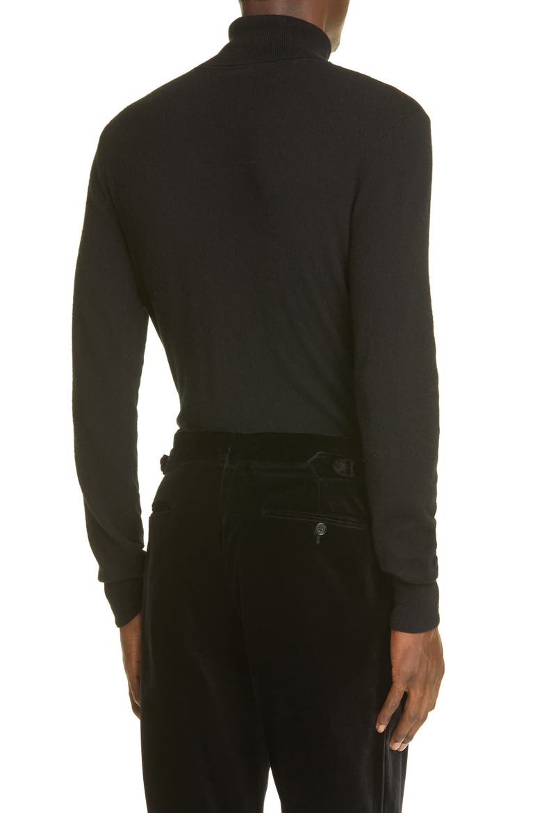 Cashmere Turtleneck Sweater, Alternate, color, CLASSIC BLACK