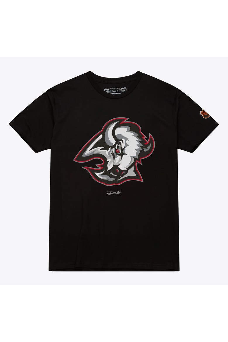 Men's Mitchell & Ness Black Buffalo Sabres Core Vintage Logo T-Shirt, Main, color, Black