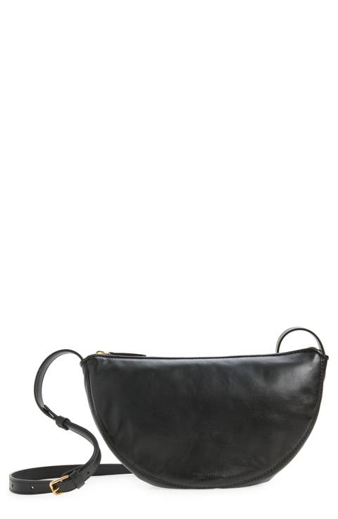 Moon Leather Sling Crossbody Bag