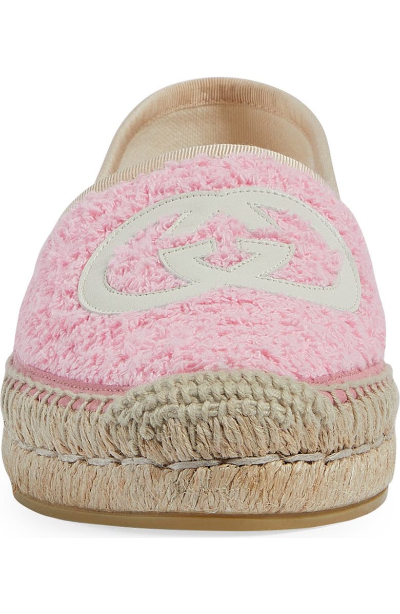 Gucci Pilar Espadrille Flat, Alternate, color, Pink/ Ivoire