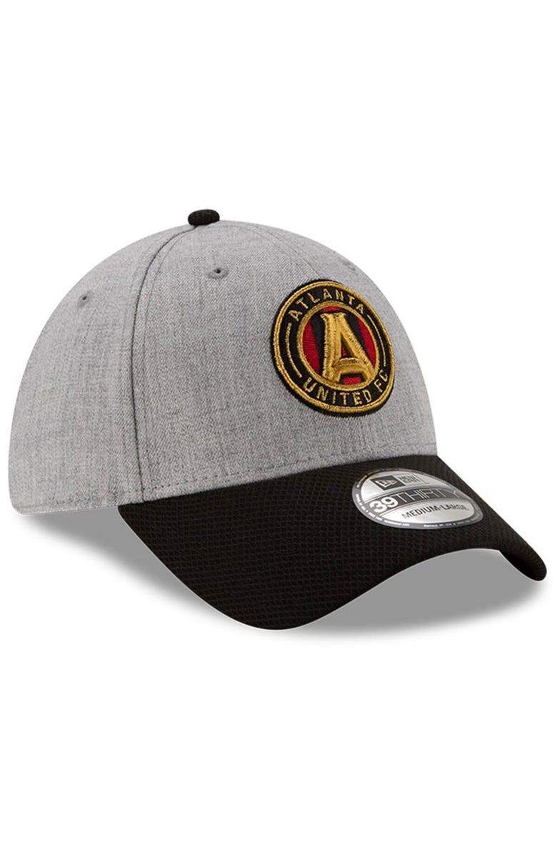 New Era Men's New Era Heathered Gray/Black Atlanta United FC Change Up Redux 39THIRTY Flex Hat, Alternate, color,