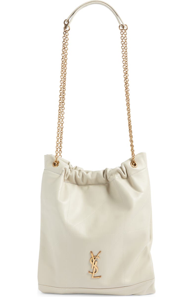 Saint Laurent Jamie 4.3 Patchwork Leather Shoulder Bag, Main, color, Cream Soft