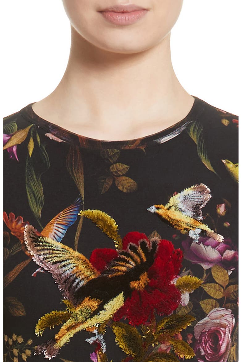 Print Tulle Sheath Dress (Nordstrom Exclusive), Alternate, color, BLACK