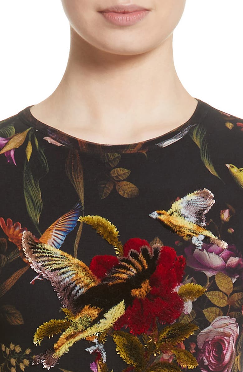 Fuzzi Print Tulle Sheath Dress, Alternate, color, 