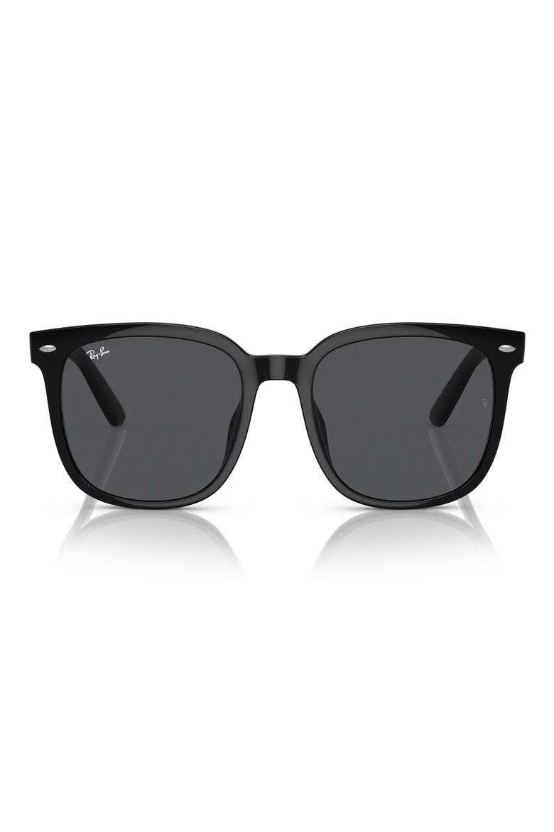 57mm Square Sunglasses, Main, color, DARK GREY