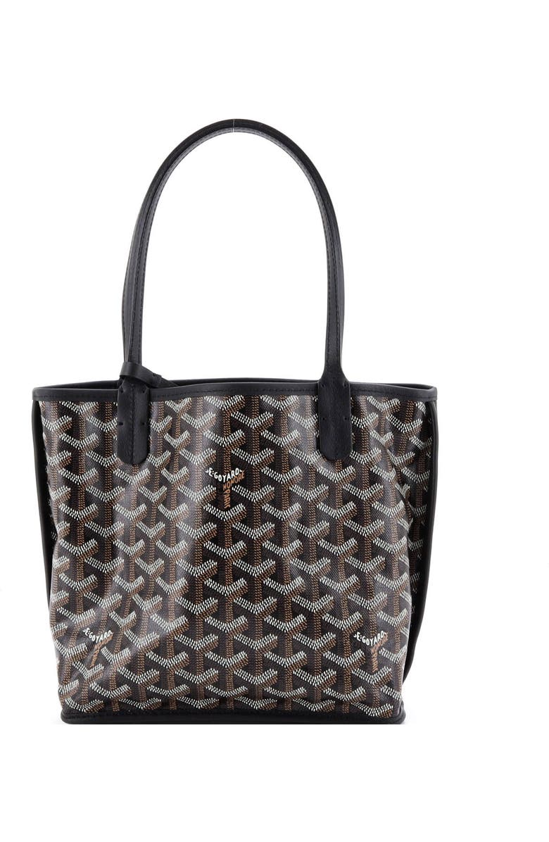 Pre-Owned Goyard Anjou Reversible Tote Coated Canvas Mini, Alternate, color, Black