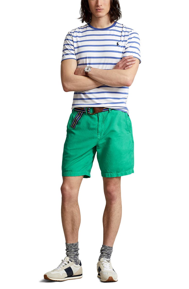Polo Ralph Lauren Classic Fit Maritime Linen & Cotton Shorts, Alternate, color, 
