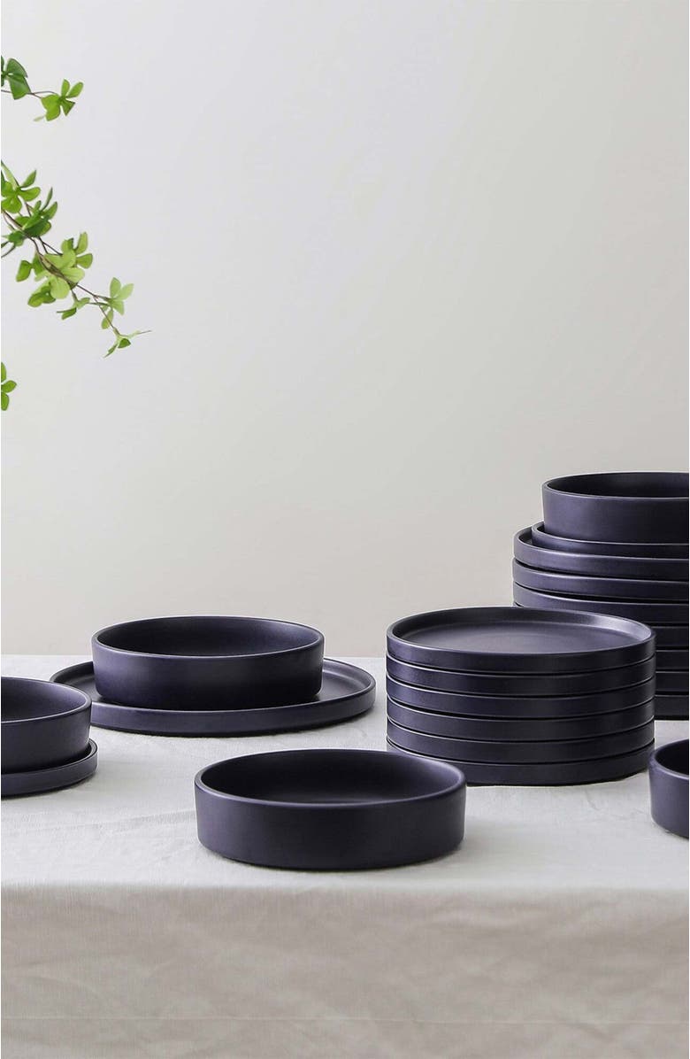 Stone Lain Cleo Stoneware 16-Piece Dinnerware Set, Alternate, color, Dark Blue