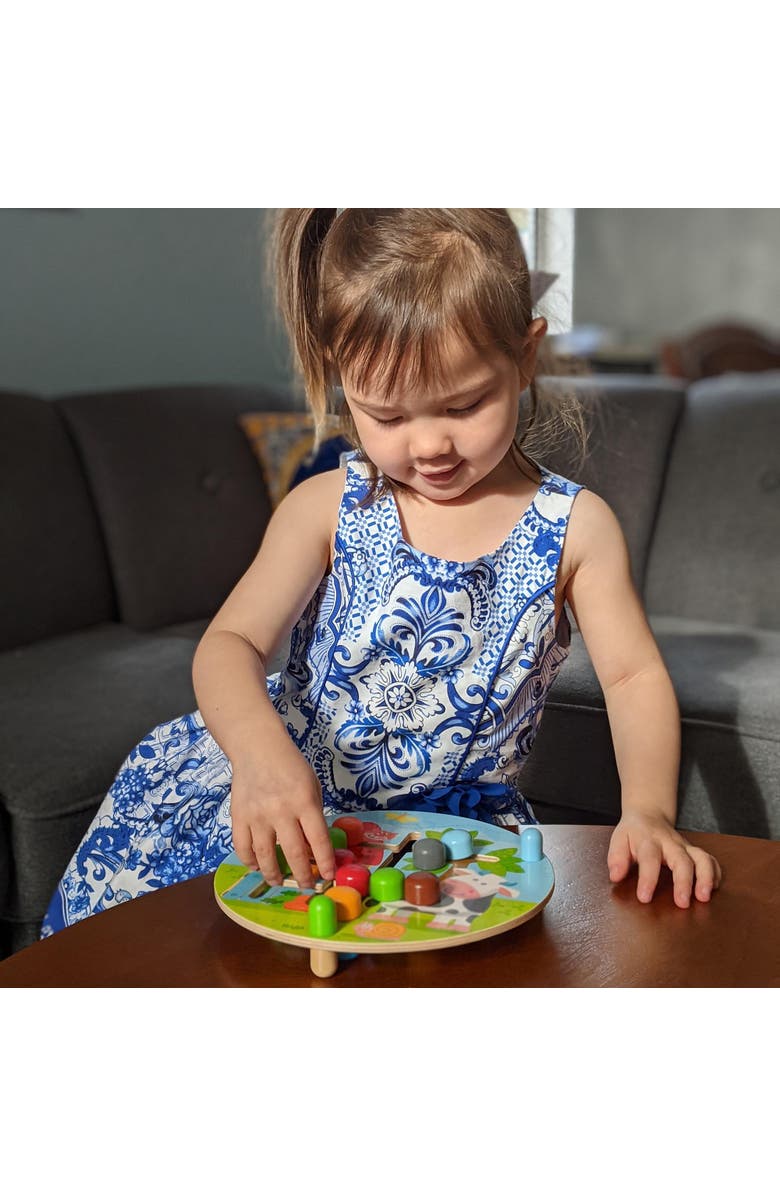 HABA Motor Skills Board On the Farm - Double Sided Wooden Color and Shape Recognition Fun Ages 1 +, Alternate, color, Multi