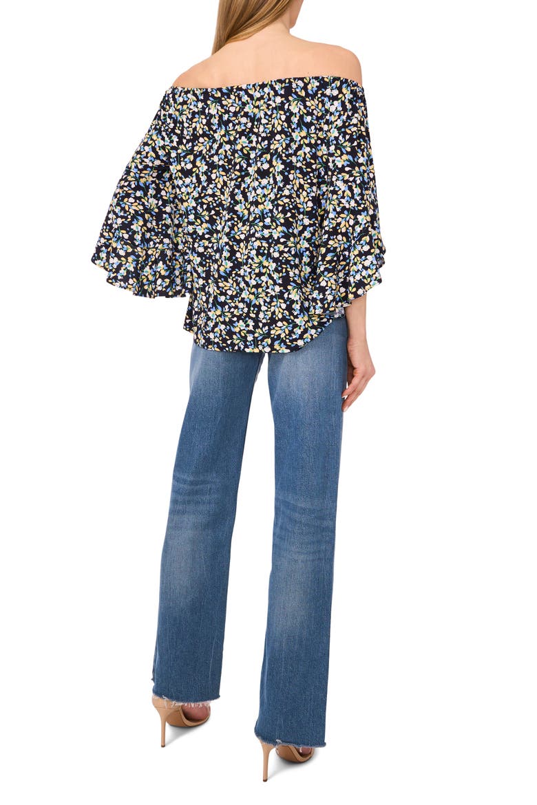 Off the Shoulder Flutter Sleeve Top, Alternate, color, CLASSIC NAVY