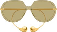 Bottega Veneta 60mm Round Sunglasses