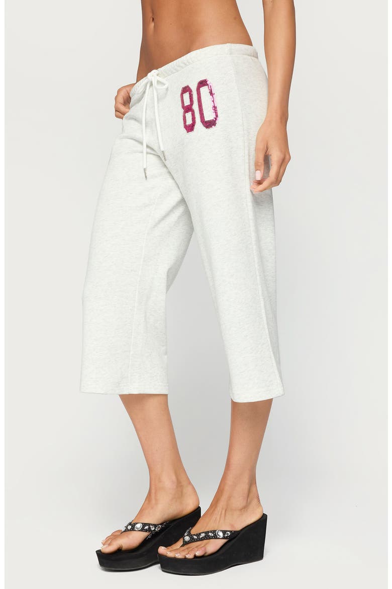 Numeric Sequin Capri Sweatpants, Alternate, color, LIGHT-GRAY-MELANGE