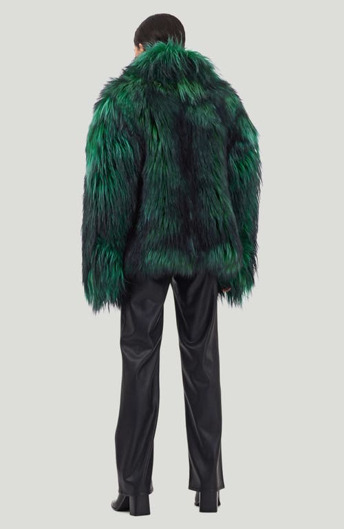Gorski Collared Goat Jacket In Green