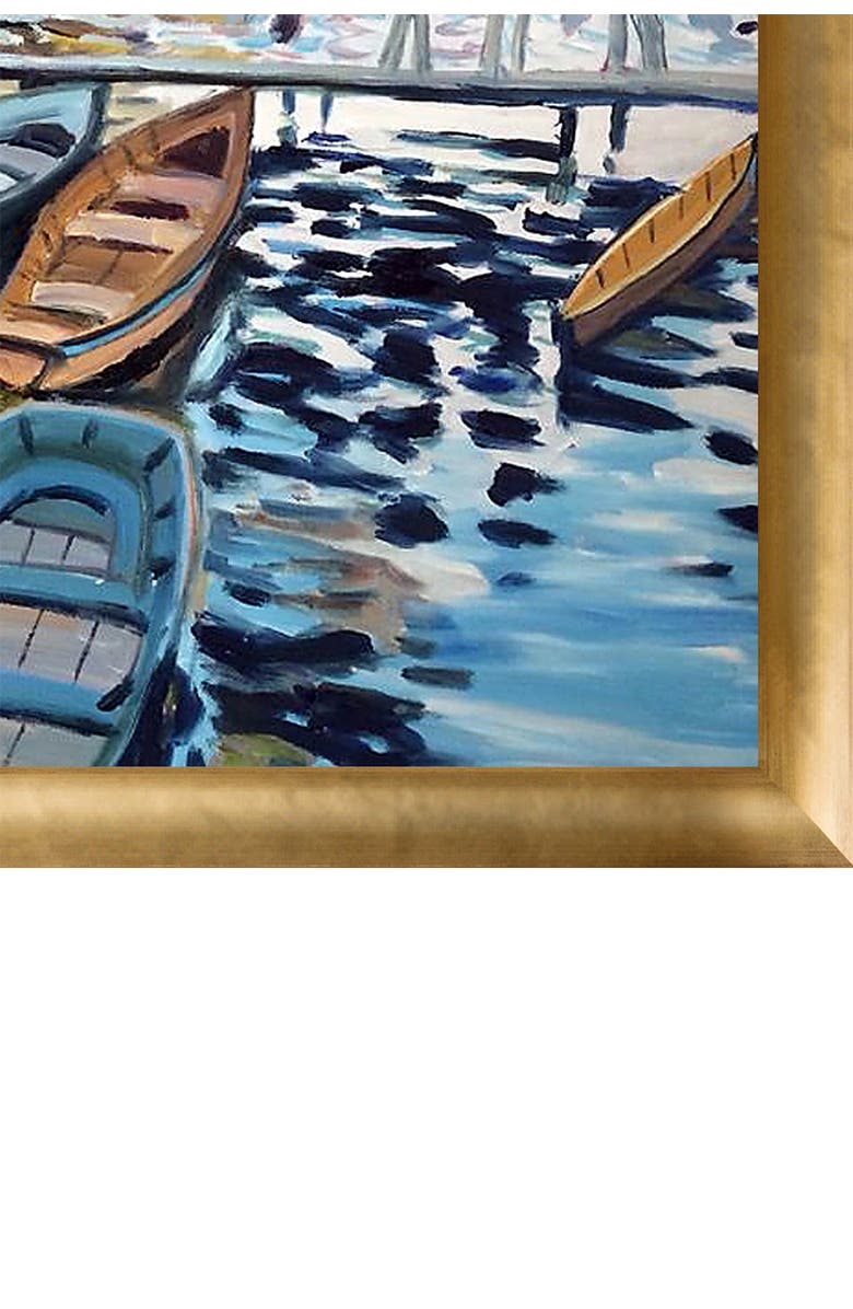 OVERSTOCK ART Bathers At Grenouillere,1869 - Framed Oil Reproduction of an Original Painting By Claude Monet, Alternate, color, 