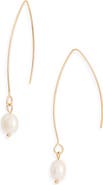 NORDSTROM RACK Imitation Pearl V-Hook Earrings
