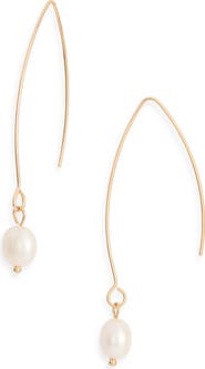 NORDSTROM RACK Imitation Pearl V-Hook Earrings