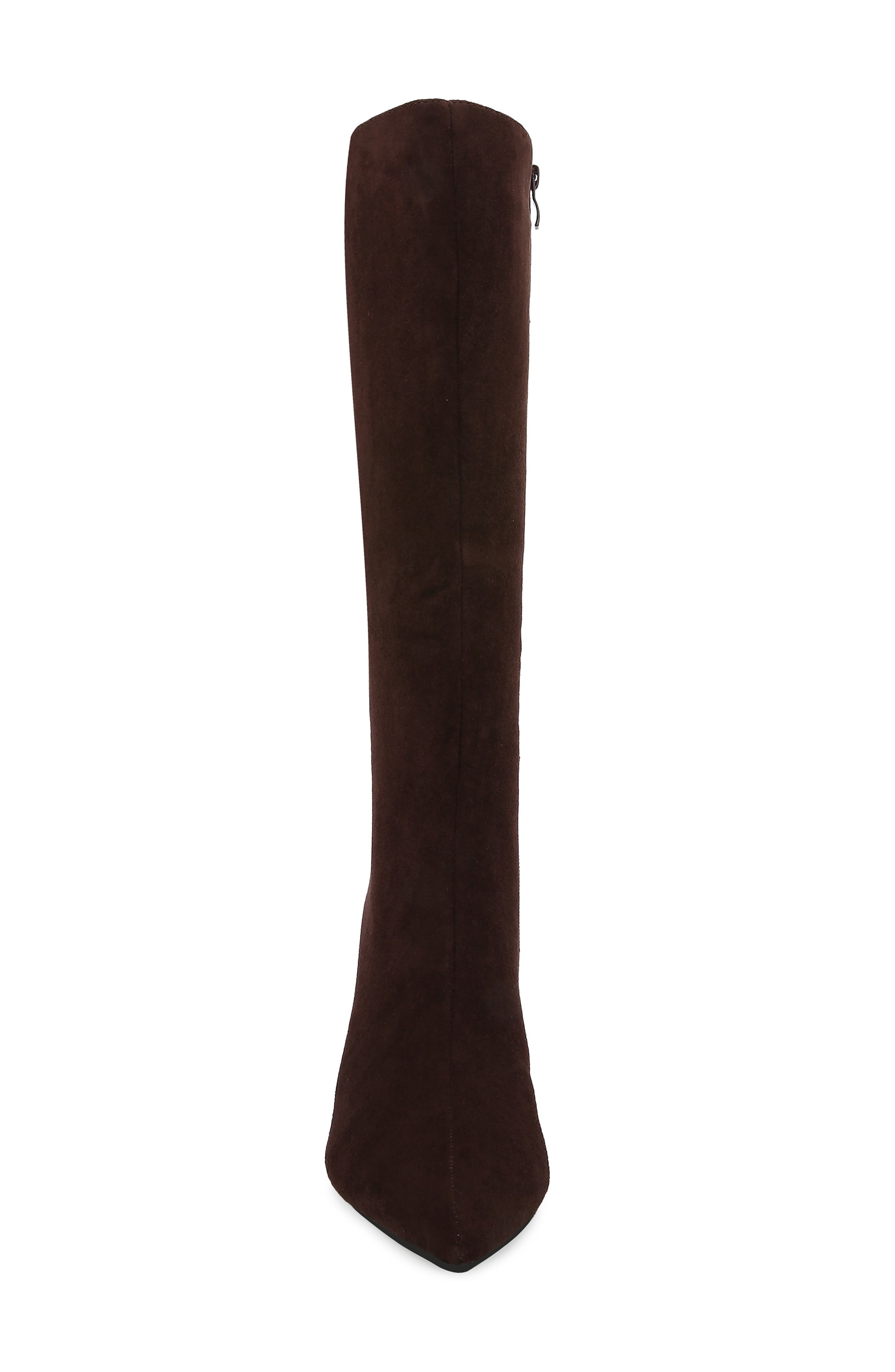 Faux Suede Knee High Boot, Alternate, color, BROWN