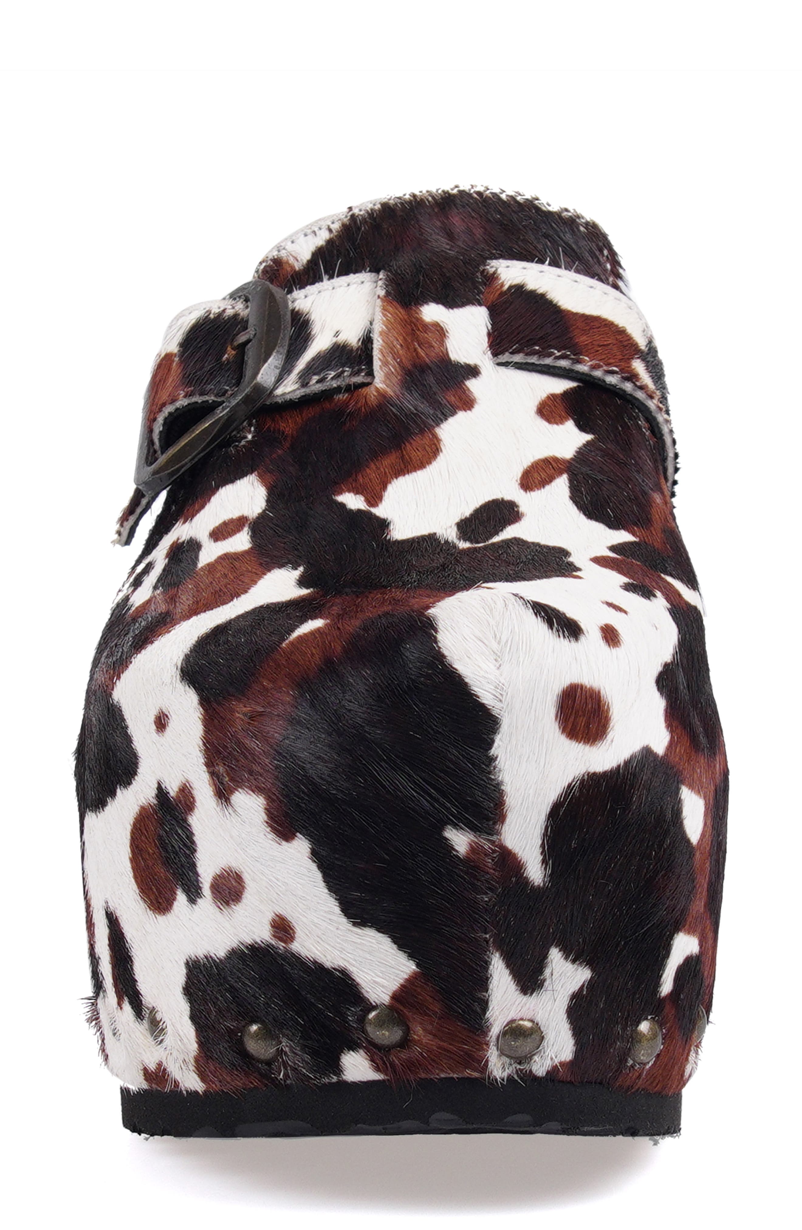 ZIGI Cuna Platform Clog, Alternate, color, Black Brown Calf Hair