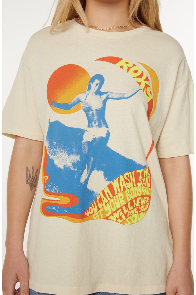 Salt Soul Oversize Cotton Graphic T-Shirt, Alternate, color, EGRET SALT SOUL