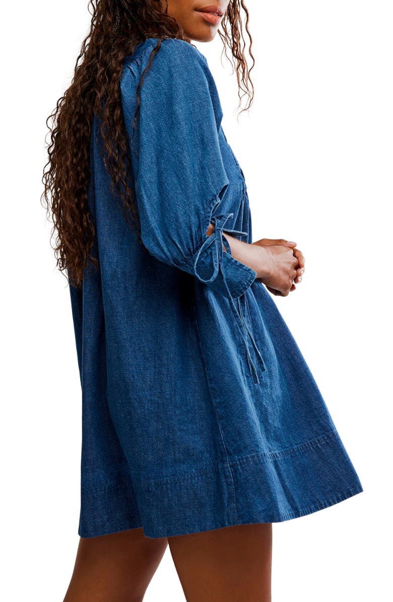 Free People Sonora Chambray Minidress, Alternate, color, Midnight Rinse