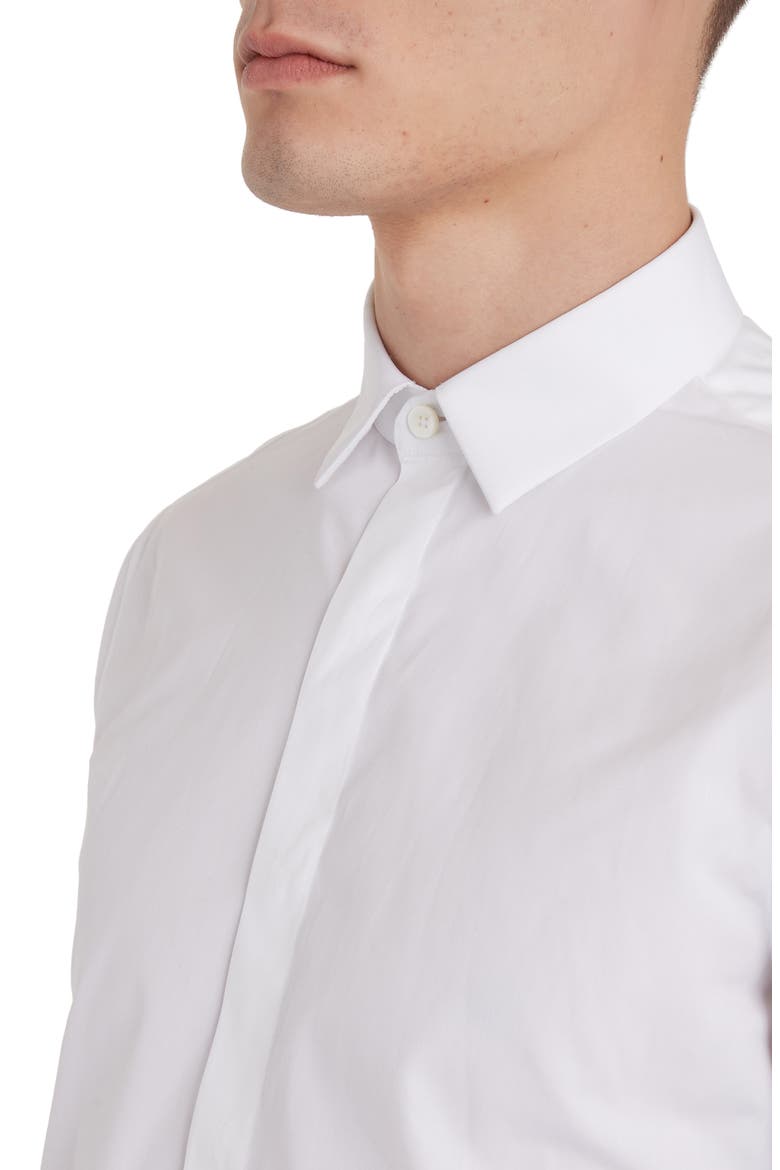 Logo Graphic Slim Fit Shirt, Alternate, color, WHITE/ RED