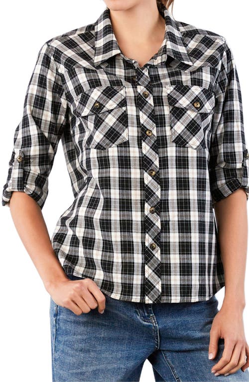 Billy T Carefree Plaid Button-up Shirt In Black