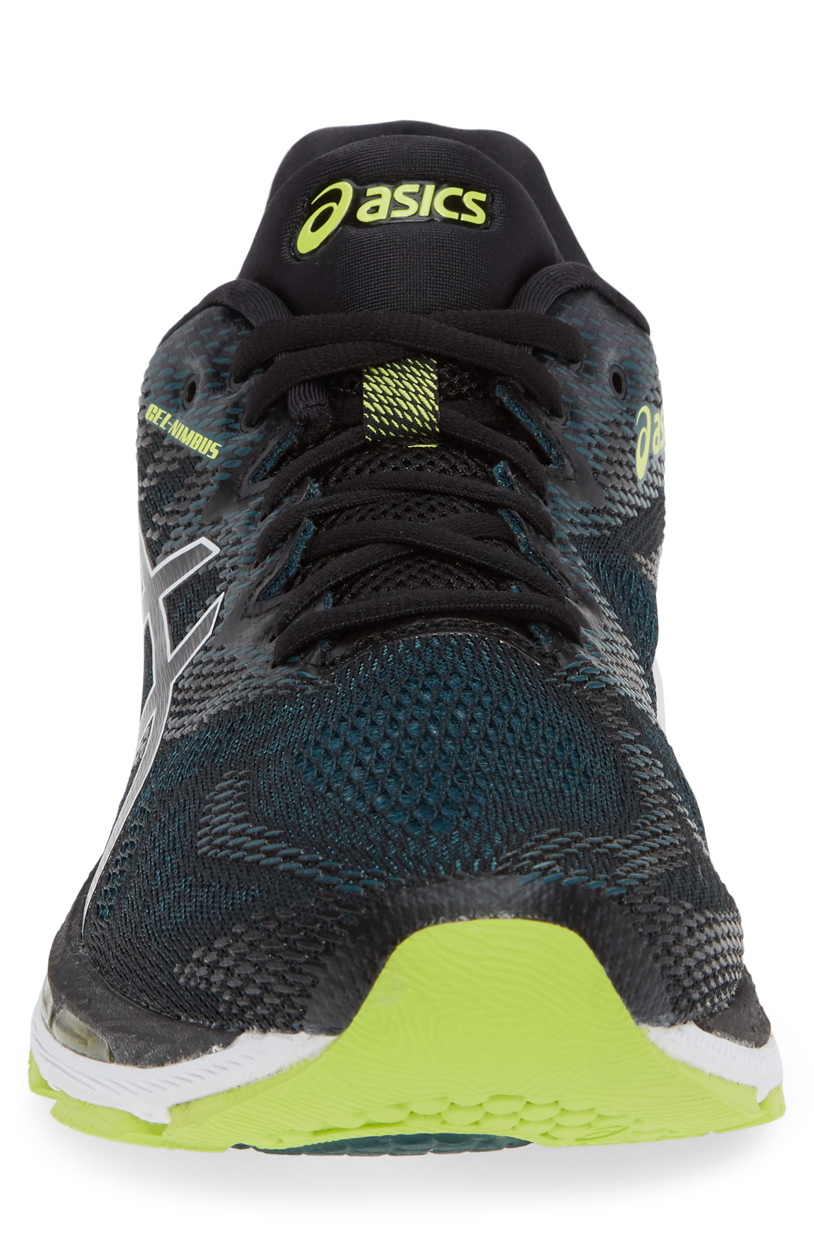 GEL®-Nimbus 20 Running Shoe, Alternate, color, BLACK/ NEON LIME