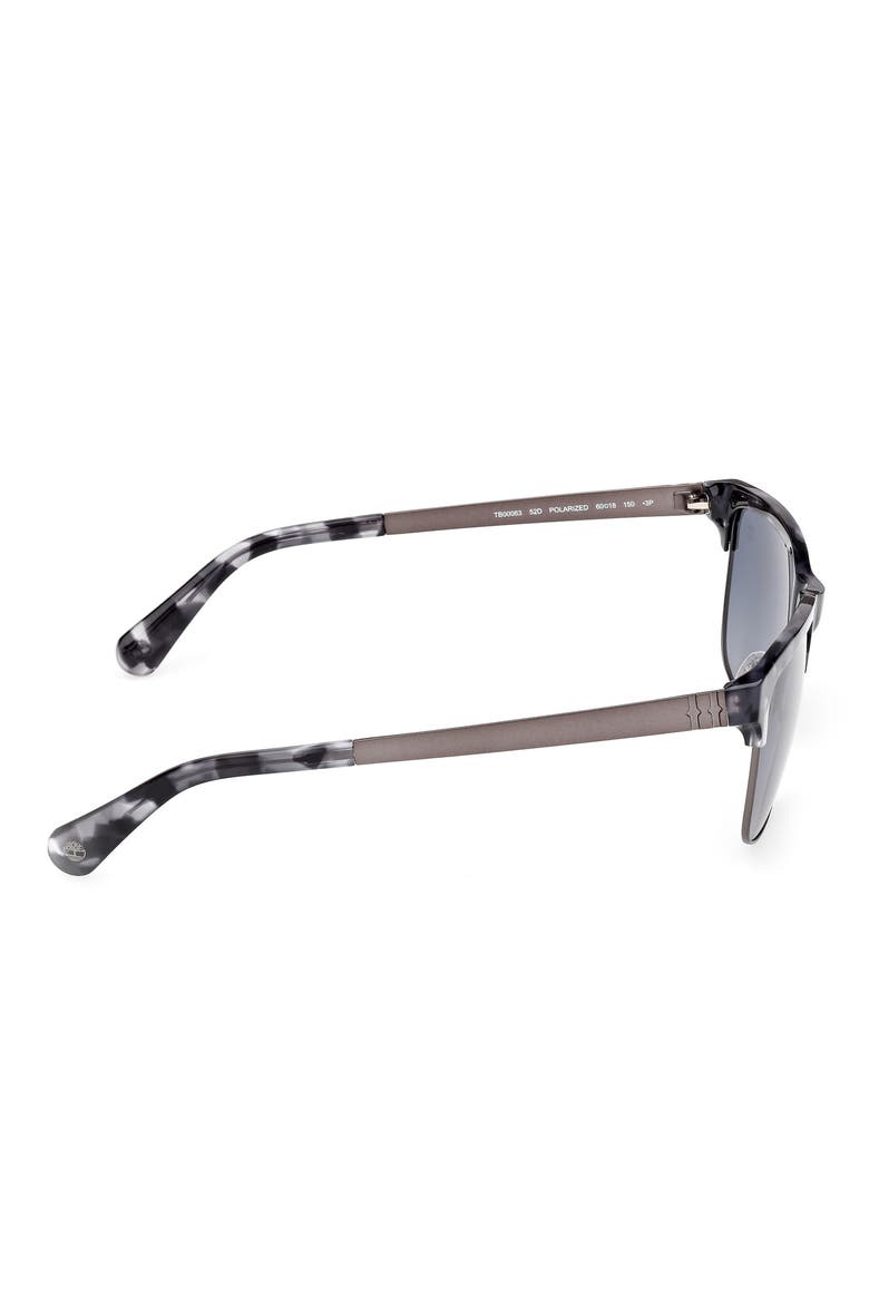 60mm Sunglasses, Alternate, color, DARK HAVANA / SMOKE POLARIZED