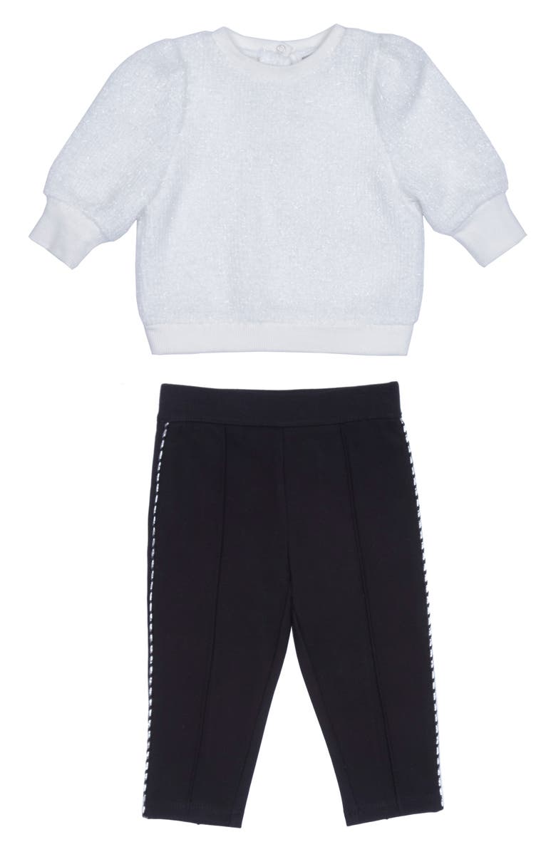 Habitual Girl Habitual Kids Kori Metallic Sweater & Ponte Pants Set, Main, color, 