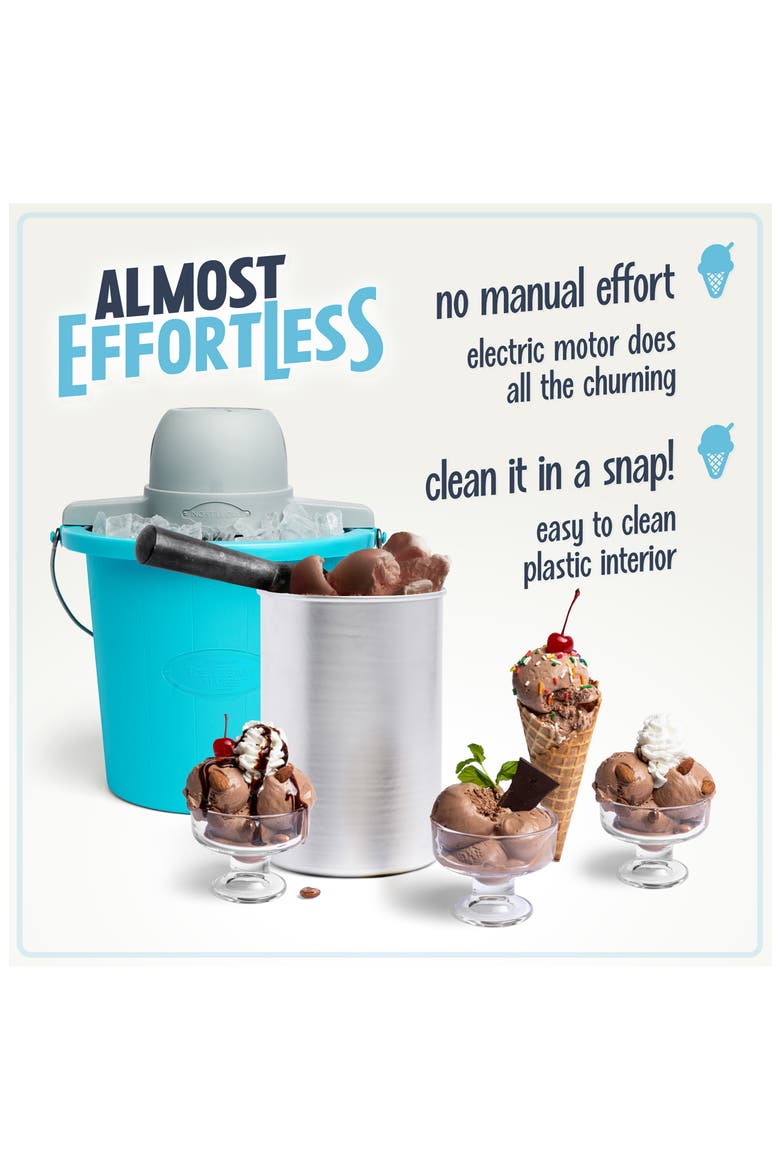 PICM4BG 4-Quart Electric Ice Cream Maker, Alternate, color, BLUE