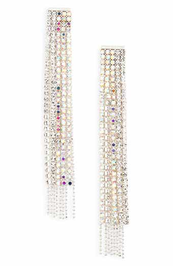 NATASHA Crystal Fringe Drop Earrings