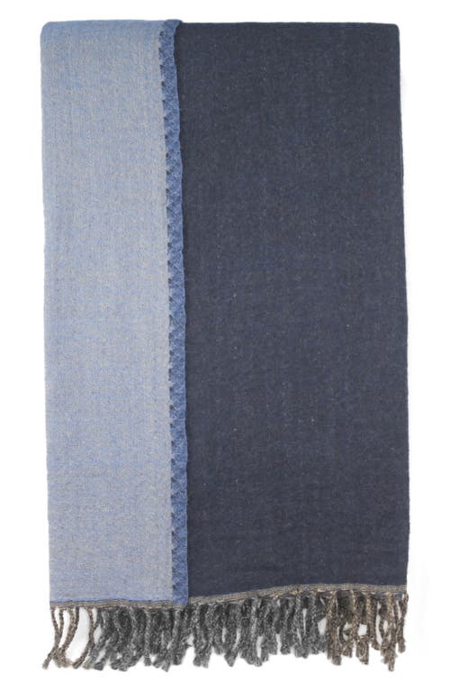 MELANGE HOME MELANGE HOME REVERSIBLE MERINO WOOL THROW BLANKET 