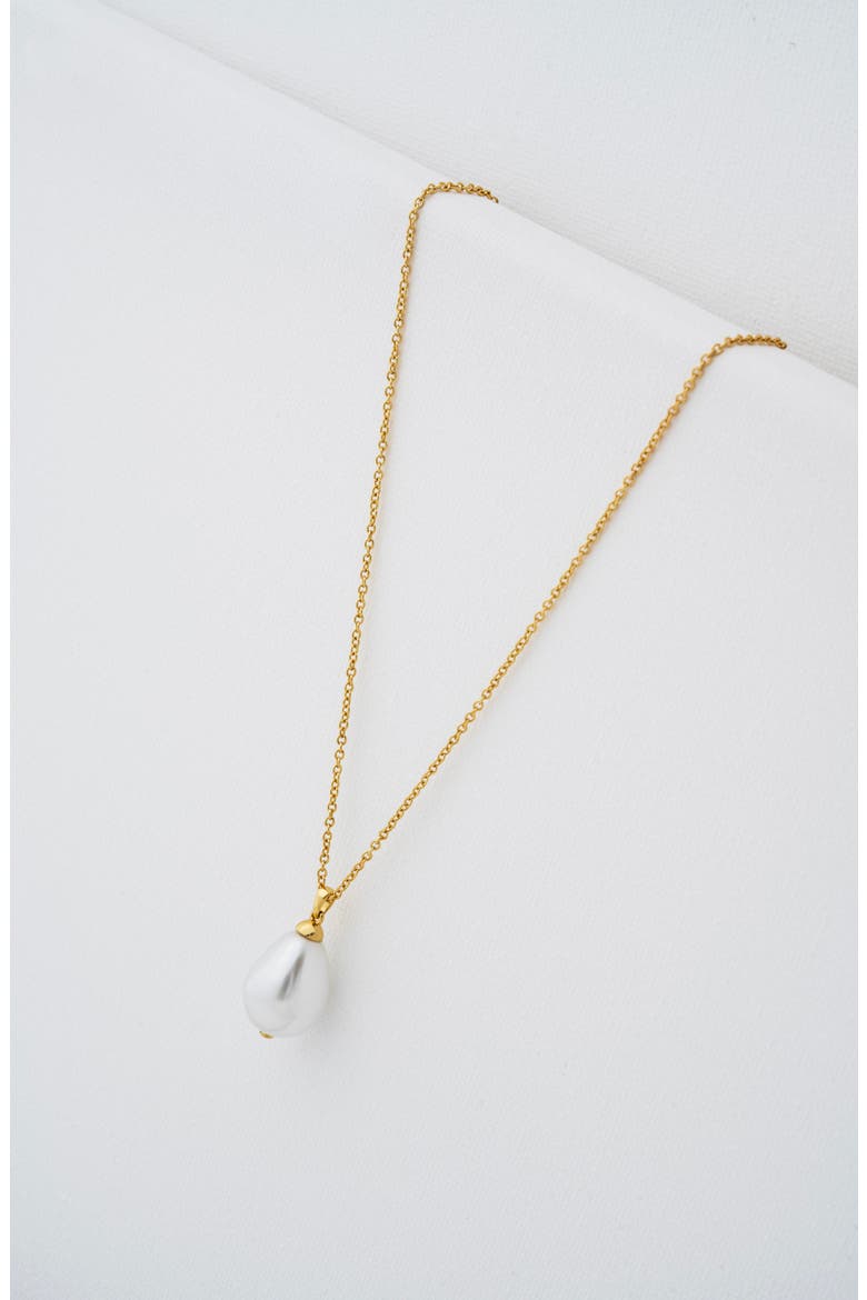 Parmlia Faux Pearl Pendant Necklace, Alternate, color, GOLD TONE/ PEARL