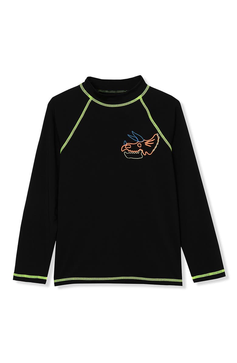 Lands
End Boys Long Sleeve UPF 50 Sun Protection Rash Guard, Main, color, Black