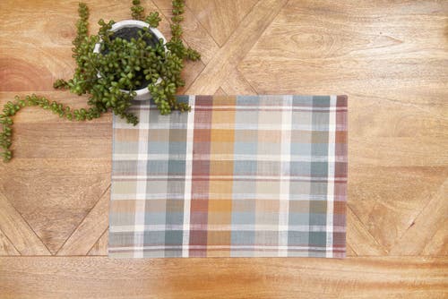 C & F Home C&f Home Aspen Plaid Placemats Set Of 6, 13" X 19" In Brown