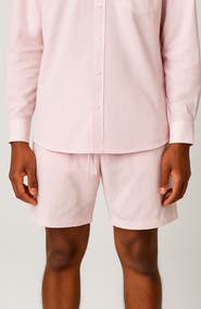 D.RT Stripe Cotton Blend Drawstring Shorts