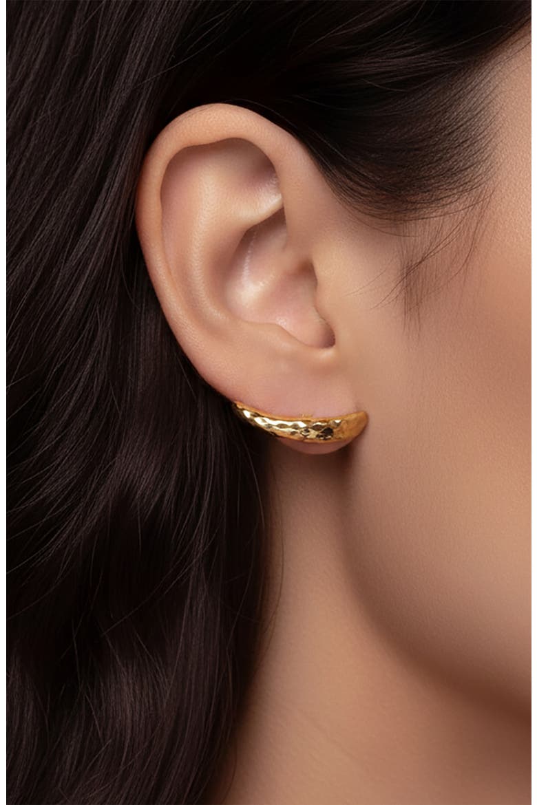 Arto Ear Cuff Stud Earrings In Gold, Alternate, color, Gold