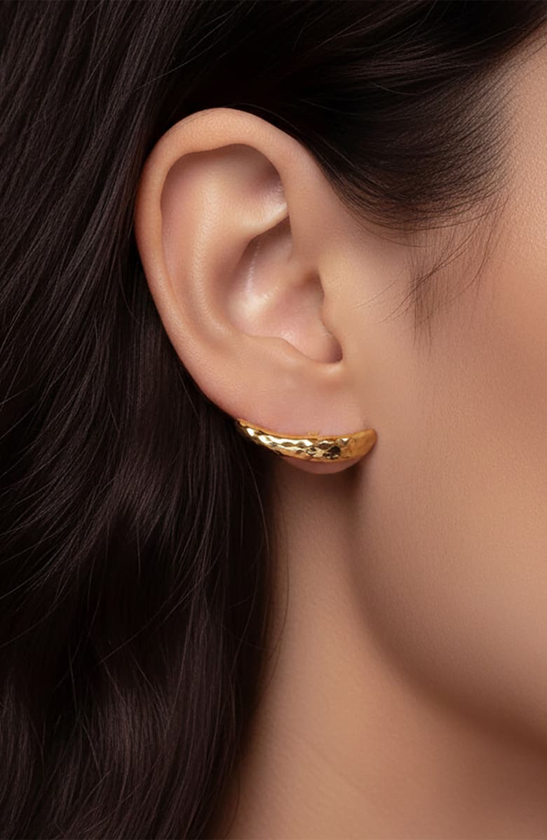YOJ Arto Ear Cuff Stud Earrings In Gold, Alternate, color, Gold