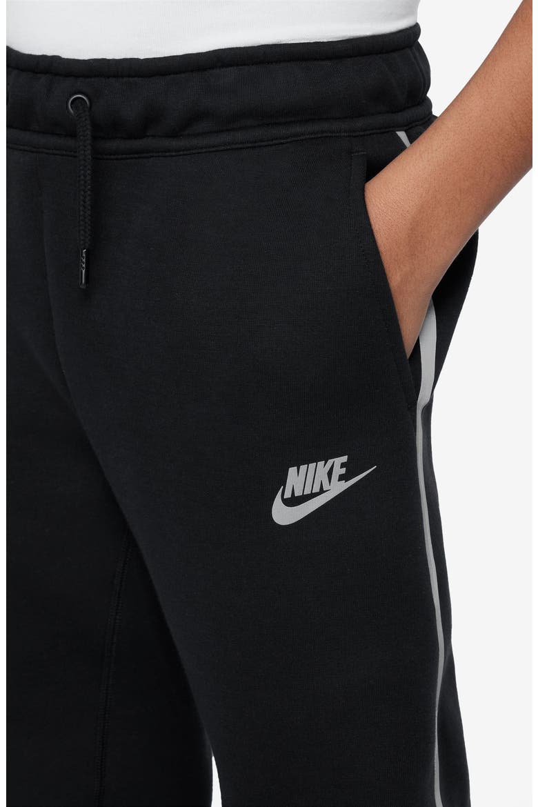Kids' Sportswear Tech Fleece Joggers, Alternate, color, 010 BLACK/REFLECTIVE SILV