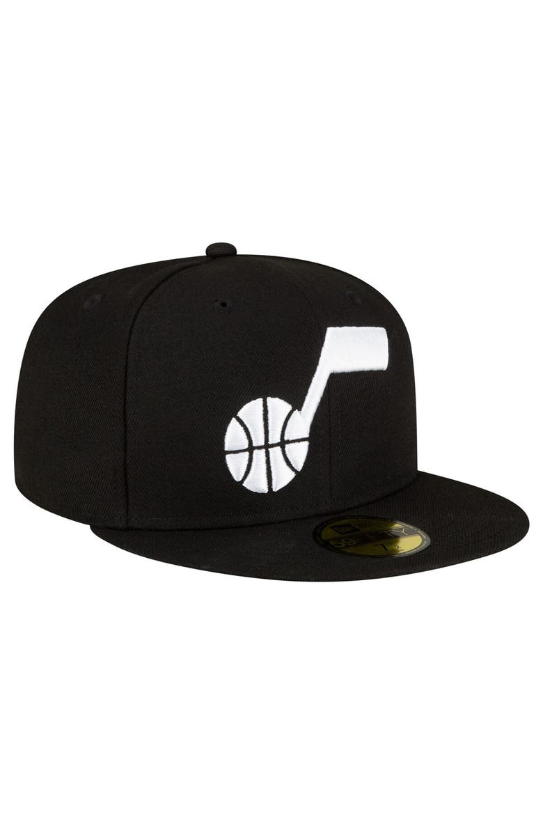 New Era Men's New Era Black Utah Jazz 59FIFTY Fitted Hat, Alternate, color, 