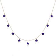 The Lovery Fine Jewelry Lapis Star Dangle Necklace