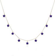 The Lovery Fine Jewelry Lapis Star Dangle Necklace