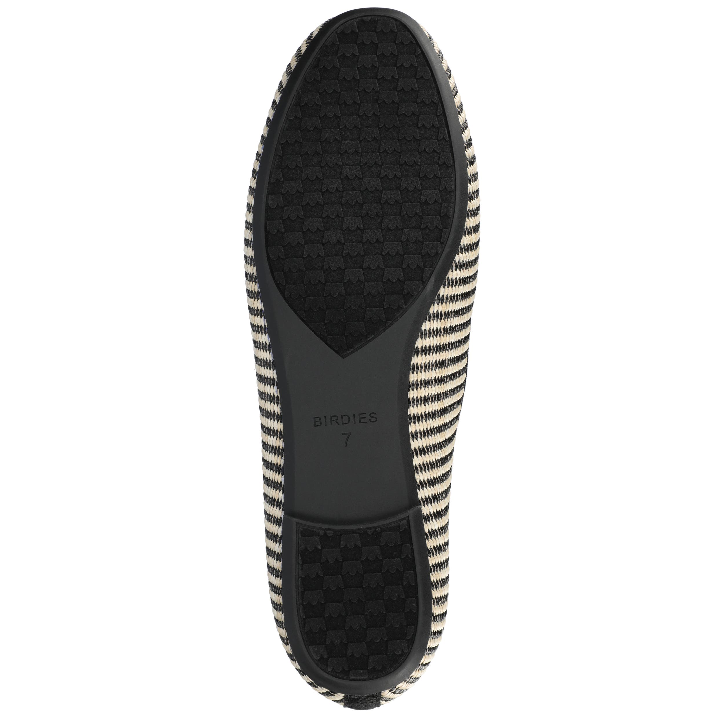 Birdies The Starling, Alternate, color, Black/Off White Raffia