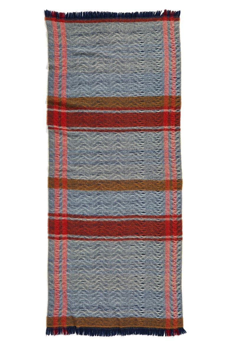 BP. Chevron Plaid Scarf, Alternate, color, BLUE MULTI