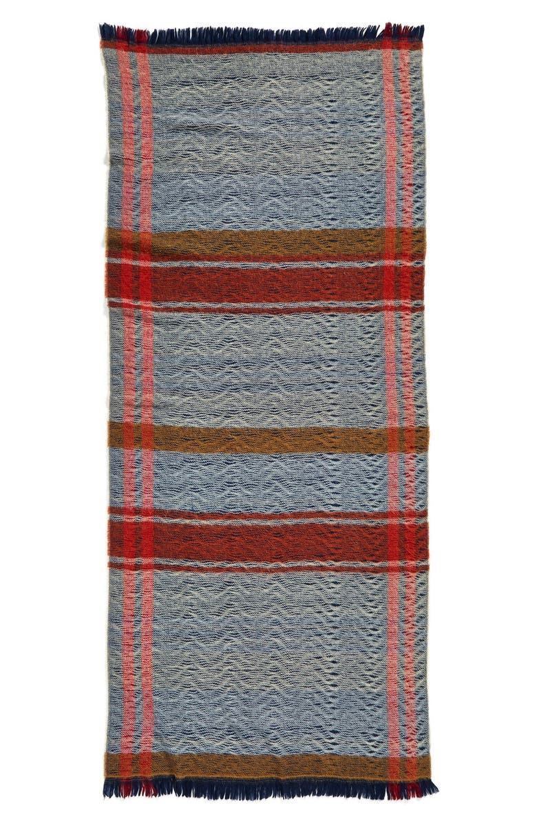 La Double 7 BP. Chevron Plaid Scarf, Alternate, color,