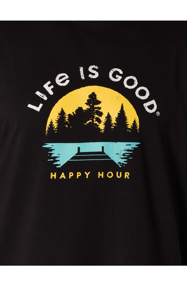 LIFE IS GOOD Big & Tall Happy Hour Graphic T-Shirt, Alternate, color, Black